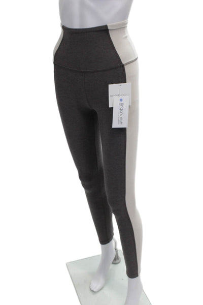 Beyond Yoga Women Ankle Leggings Gray Colorblock Polyester Pull On Size XS