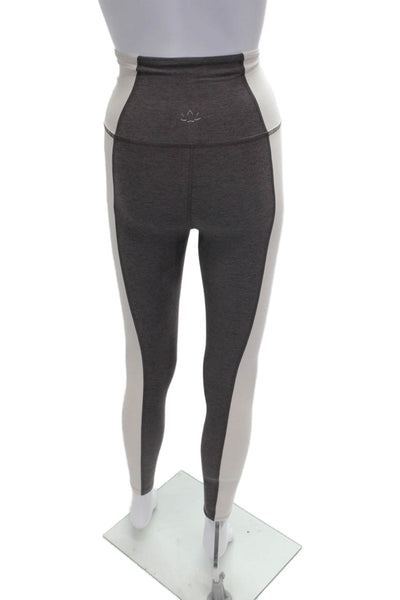 Beyond Yoga Women Ankle Leggings Gray Colorblock Polyester Pull On Size XS