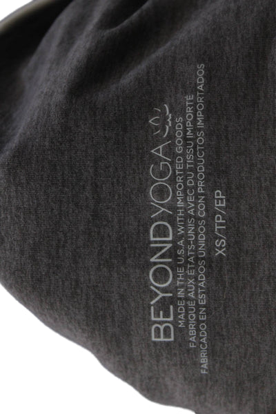 Beyond Yoga Women Ankle Leggings Gray Colorblock Polyester Pull On Size XS