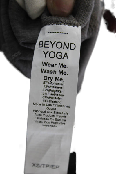 Beyond Yoga Women Ankle Leggings Gray Colorblock Polyester Pull On Size XS