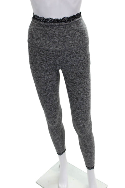 Beyond Yoga Womens Gray Flecked Nylon Blend Ankle Leggings Size XS