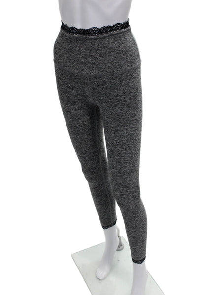 Beyond Yoga Womens Gray Flecked Nylon Blend Ankle Leggings Size XS