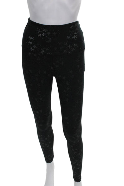 Beyond Yoga Women Ankle Leggings Black Star Polyester Celestial Size XS