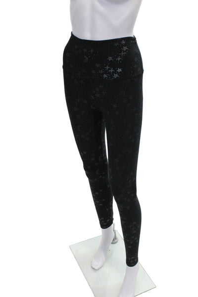Beyond Yoga Women Ankle Leggings Black Star Polyester Celestial Size XS