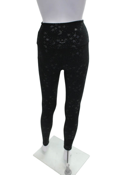 Beyond Yoga Women Ankle Leggings Black Star Polyester Celestial Size XS