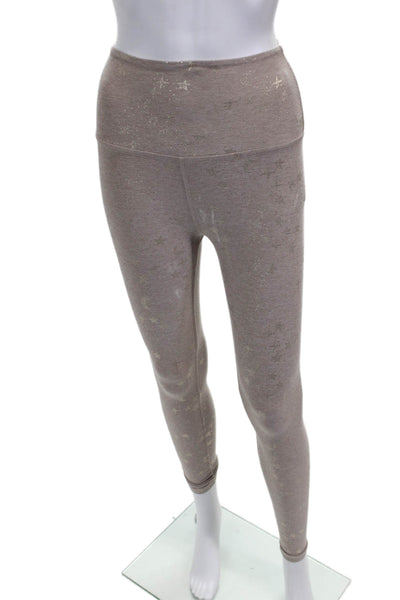 Beyond Yoga Womens Beige Geometric Polyester Ankle Leggings Size XS