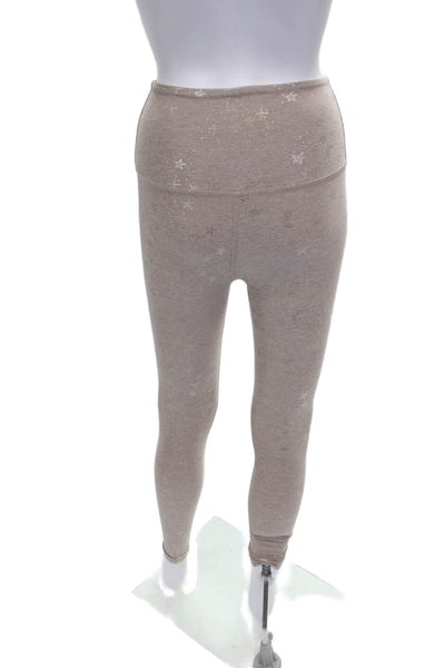 Beyond Yoga Womens Beige Geometric Polyester Ankle Leggings Size XS