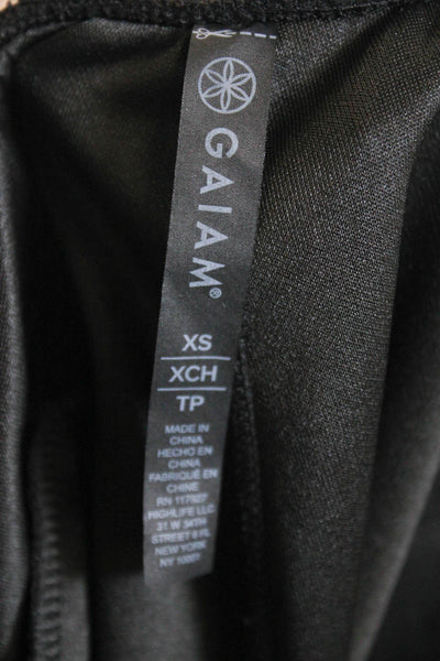 Gaiam Womens Athletic Shorts Black Rayon Spandex Solid Size XS