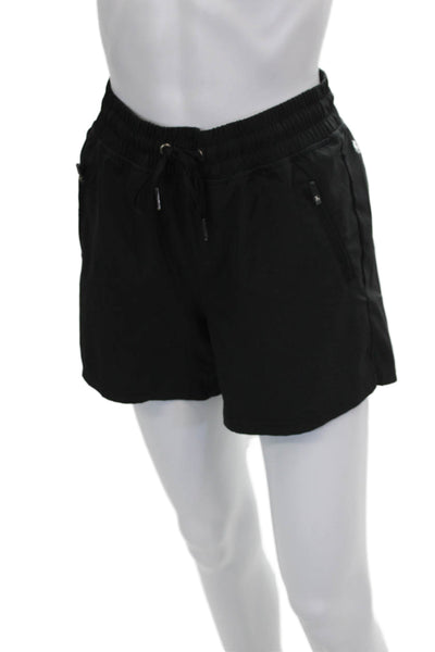 Gaiam Womens Athletic Shorts Black Polyester Drawstring Size XS
