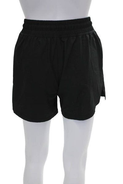 Gaiam Womens Athletic Shorts Black Polyester Drawstring Size XS