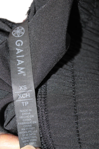 Gaiam Womens Athletic Shorts Black Polyester Drawstring Size XS