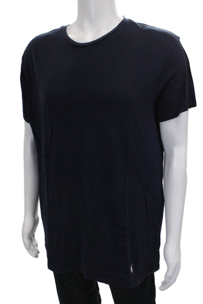 Polo Ralph Lauren Mens Basic Cotton Crew Neck Short Sleeve T-Shirt Blue Size L