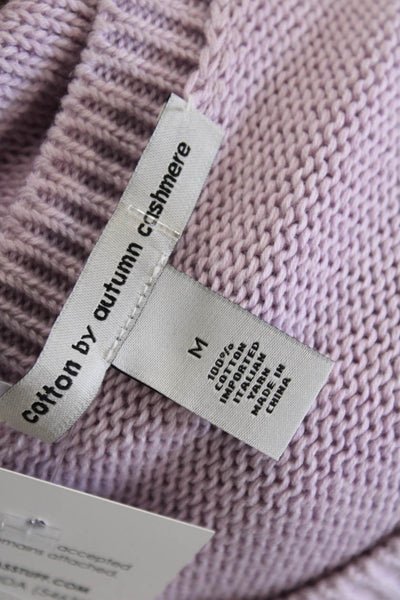 Cotton By Autumn Cashmere Womens Purple Pullover Sweater Long Sleeve Size M