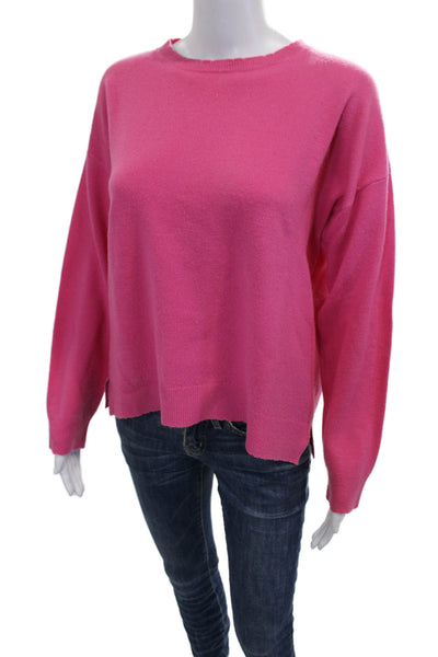 Sundry Womens Pink Wool Crew Neck Pullover Sweater Long Sleeve Size 1