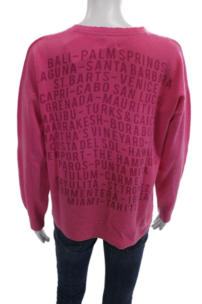 Sundry Womens Pink Wool Crew Neck Pullover Sweater Long Sleeve Size 1