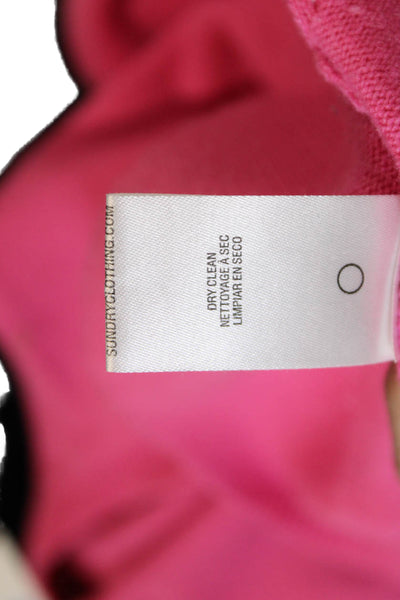 Sundry Womens Pink Wool Crew Neck Pullover Sweater Long Sleeve Size 1