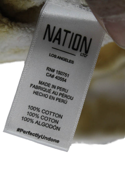 Nation LTD Womens Multicolor Tie-Dye Cotton Pullover Long Sleeve Size S