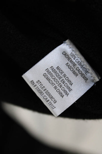 Minnie Rose Womens Cashmere Pullover Black Crew Neck Long Sleeve Size L