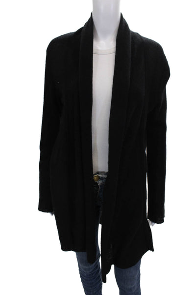 Minnie Rose Womens Black Cashmere Collared Cardigan Size S