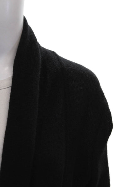 Minnie Rose Womens Black Cashmere Collared Cardigan Size S