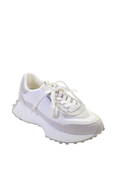 Steve Madden Womens Diversion Platform Sneakers Shoes Gray Multi Size 8