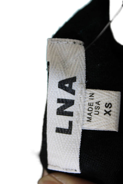 LNA Womens Black Basic Tank Scoop Neck Sleeveless Top Size XS