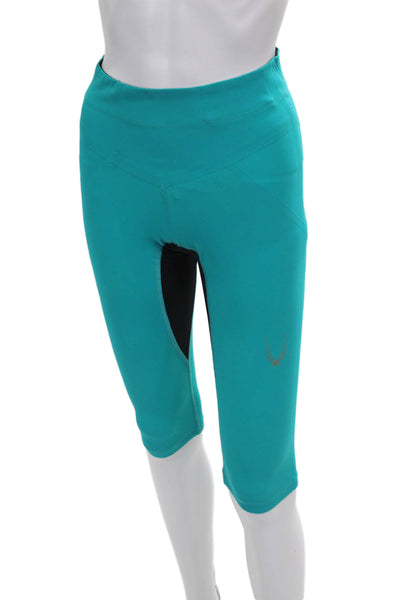 Lucas Hugh Women Capri Leggings Teal Pull On Size XS