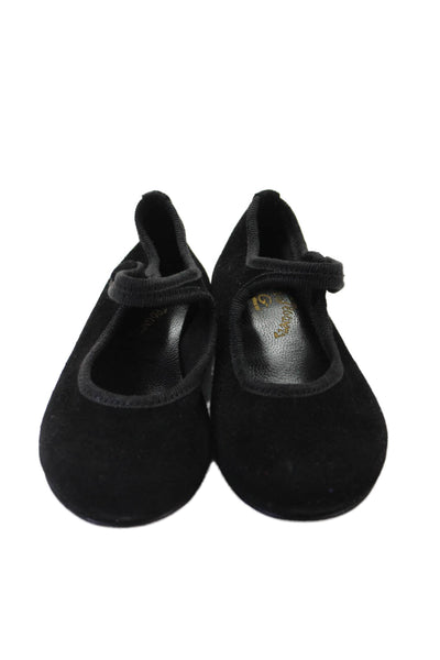 Spring Flowers Girls Suede Leather Mary Jane Ballet Flats White Navy 23 Lot 4