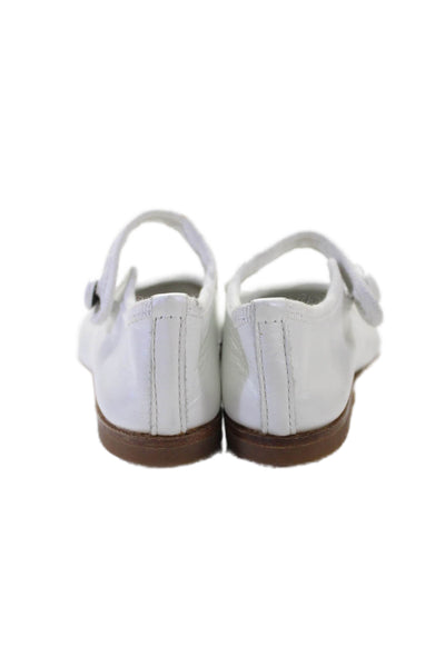 Spring Flowers Girls Suede Leather Mary Jane Ballet Flats White Navy 23 Lot 4