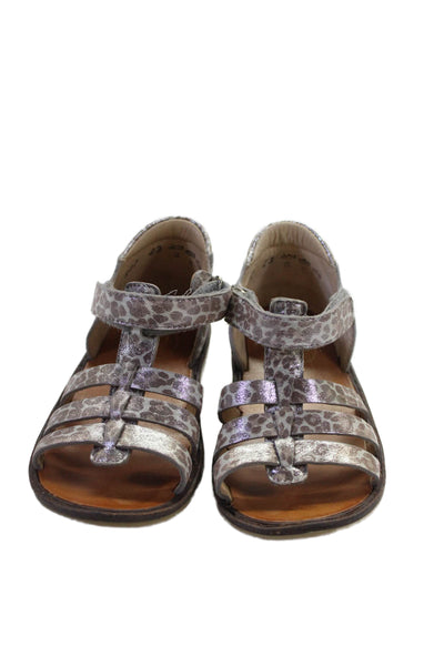 Pom d Api Minorquines Papouelli Girls Sandals Ballet Flats Gold Size 23 Lot 3