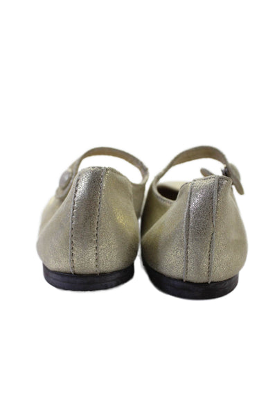 Pom d Api Minorquines Papouelli Girls Sandals Ballet Flats Gold Size 23 Lot 3