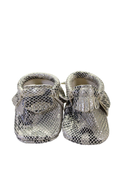 Freshly Picked Girls Fringe Trim Metallic Floral Snake Print Boots Size 1 Lot 3