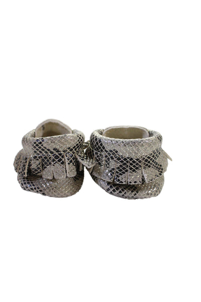 Freshly Picked Girls Fringe Trim Metallic Floral Snake Print Boots Size 1 Lot 3