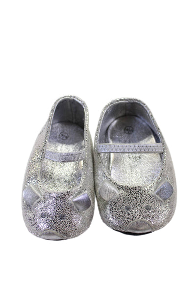 Little Marc Jacobs Walker Bonpoint Girls Ballet Flats Silver Pink 18-19 Lot 3