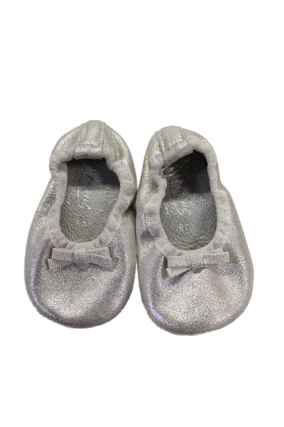 Little Marc Jacobs Walker Bonpoint Girls Ballet Flats Silver Pink 18-19 Lot 3