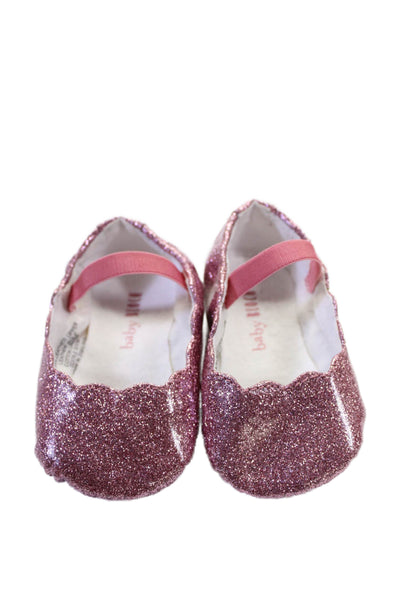 Bonpoint Sue London Bloch Girls Ballet Flats Gray Pink Size 17 Lot 4