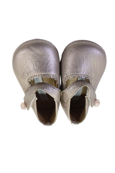 Elephantito Baby Bloch Girls Metallic Mary Jane Ballet Flats Size 1 16 Lot 4