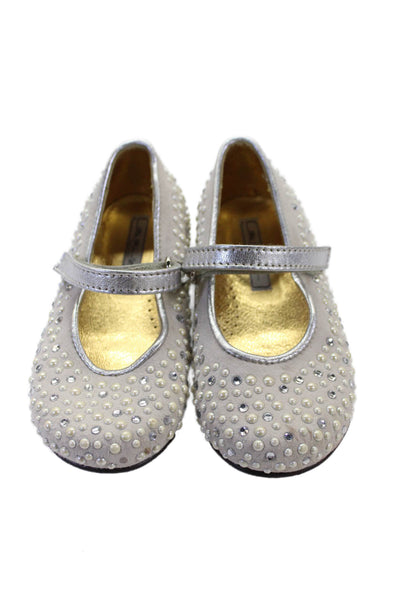 Mimi Sol Bloch Girls Glitter Studded Tweed Ballet Flats Size 23 25 Lot 4