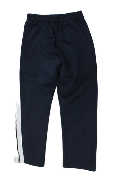 Palm Angels Girls Striped Pull On Pleated Track Pants Blue Size 10