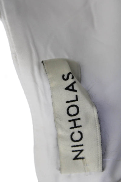 Nicholas Womens Bodycon Mini Dress White Sweetheart Viscose Zip Size 0