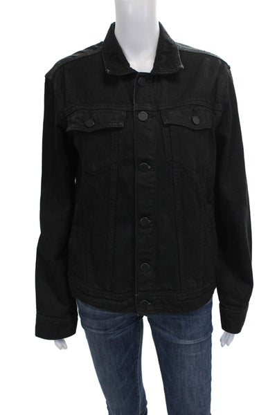 BLANKNYC Unisex Adults Basic Jacket Black Cotton Button Long Sleeve Size S