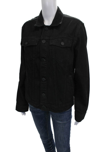 BLANKNYC Unisex Adults Basic Jacket Black Cotton Button Long Sleeve Size S