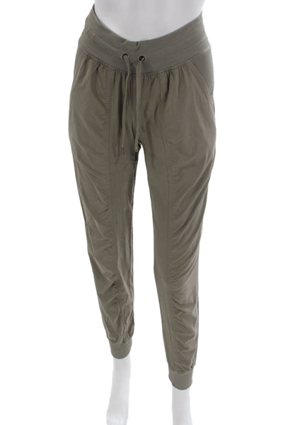Lululemon Womens Jogger Pants Green Drawstring Polyester Size S