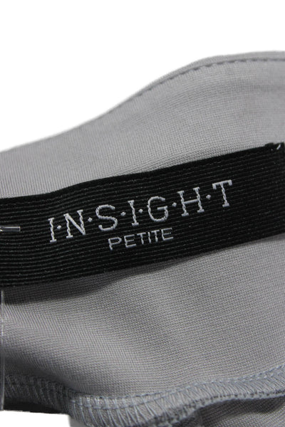 Insight Womens Gray Rayon Blend Capri Pants Pull On Size 6P