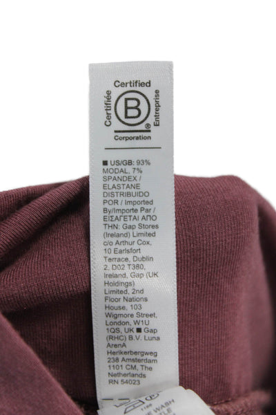 Athleta Womens Cropped Modal Pants Red Pull On Size S