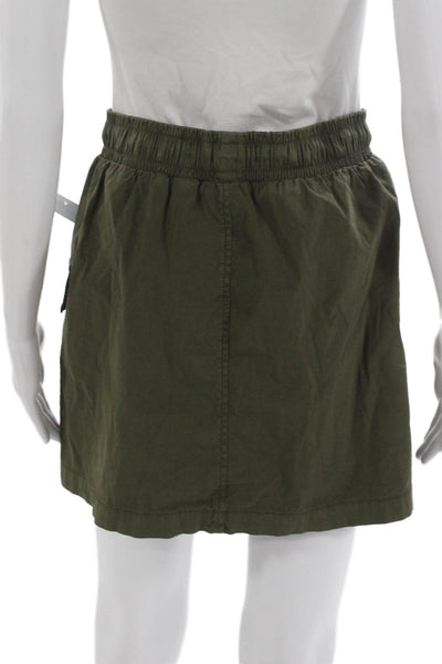 Sanctuary Womens Cargo Mini Skirt Green Drawstring 98% Cotton Size S