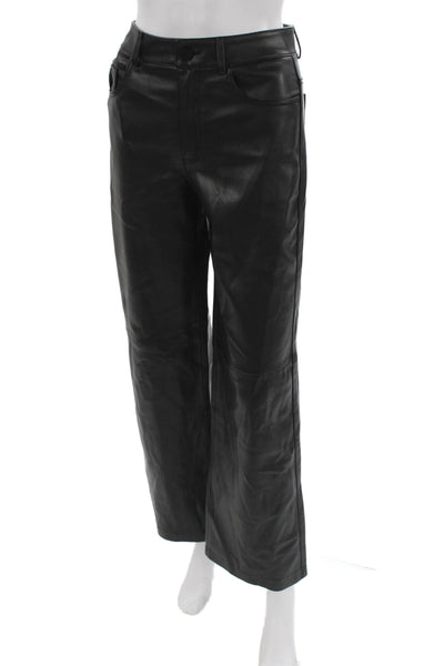 MNG Women Black Dress Pants Polyester Button Inseam 30in Size 2