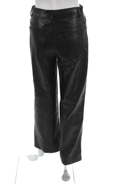 MNG Women Black Dress Pants Polyester Button Inseam 30in Size 2