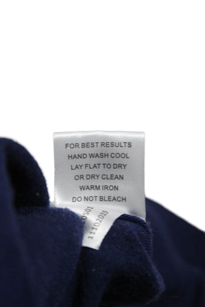 Peter Millar Mens Pullover Sweater Mock Neck Blue Pima Cotton Size 2XL