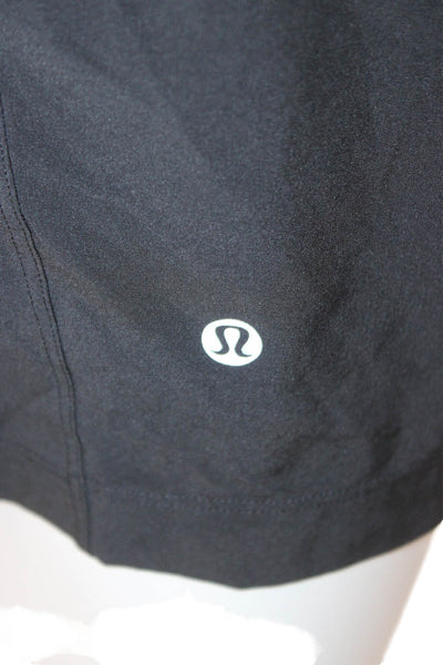 Lululemon Unisex Adults Athletic Black Nylon Drawstring Shorts Size M